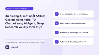 Xu hướng AI mới nhất & Giải mã công nghệ: Từ Chatbot sang AI Agent, Deep Research và Quy trình thực tế - Hướng dẫn tư duy và sử dụng AI đúng từ Learn AI Mindset